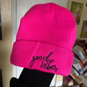Hot pink beanie